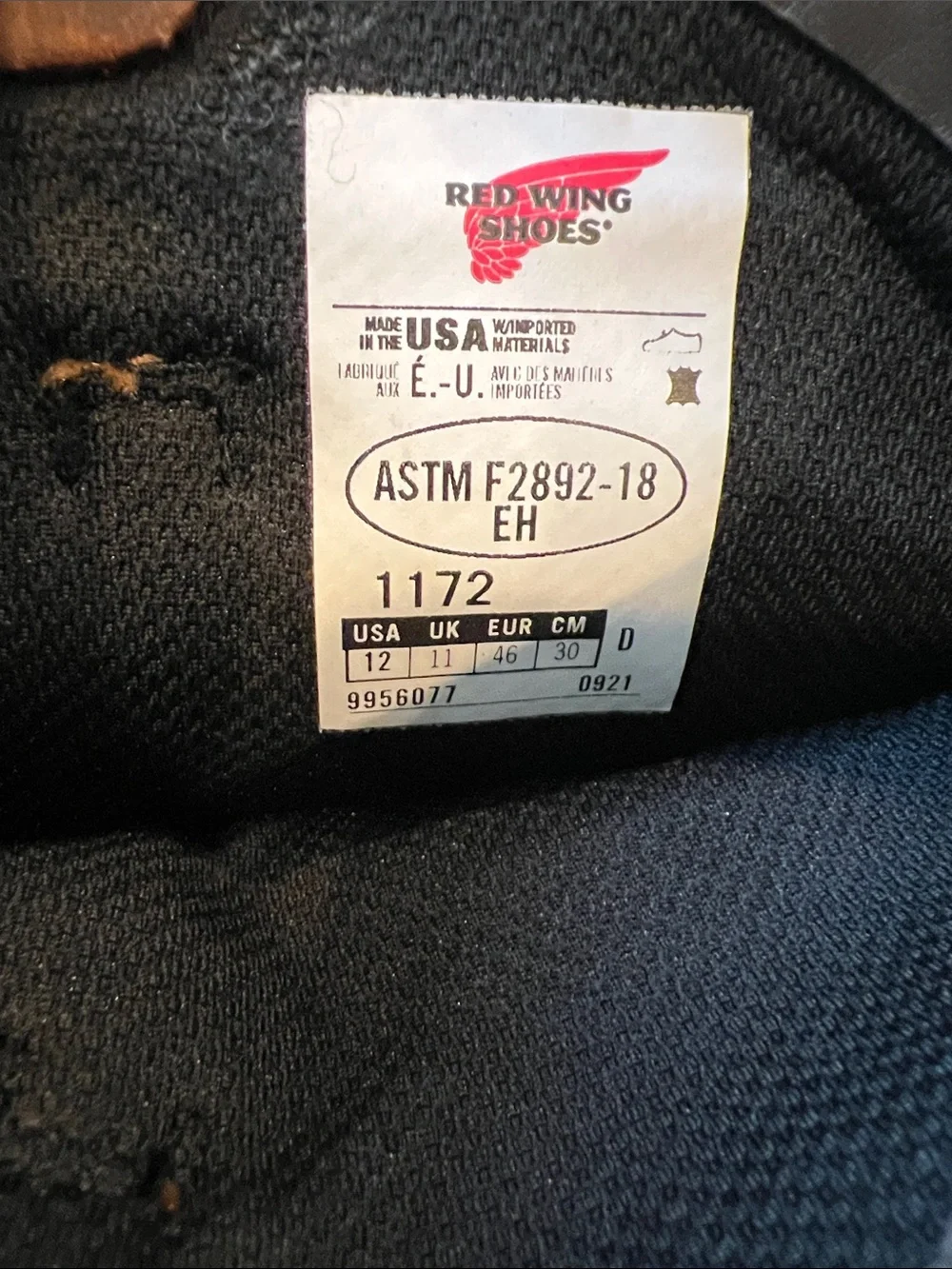 NWOT Red Wing Men's DynaForce 11-inch Waterproof Safety Toe Pull-On Boot Size 12